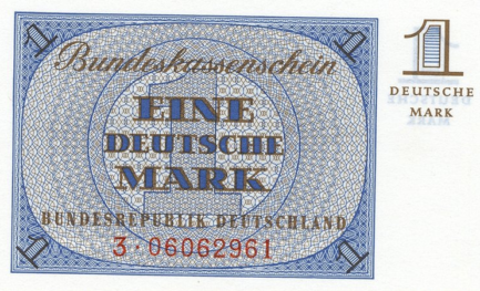 1 Deutsche Mark banknote - Bundeskassenschein
