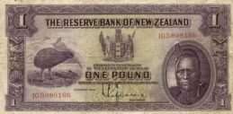 1 New Zealand Pound banknote - Maori chief