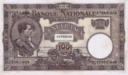 100 Belgian Francs banknote - Série Nationale