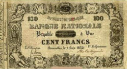 100 Belgian Francs banknote - type 1851