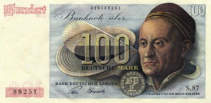 100 Deutsche Marks banknote type Ratsherr - Bank Deutcher Länder