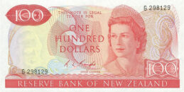 100 New Zealand Dollars banknote series 1967