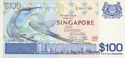 100 Singapore Dollars banknote - Bird series