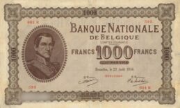 1000 Belgian Francs banknote - Comptes courants