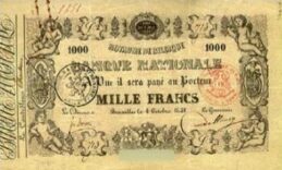 1000 Belgian Francs banknote - type 1851