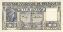 1000 Belgian Francs banknote - type Dynastie