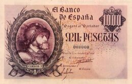 1000 Spanish Pesetas banknote - King Carlos I