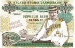 10000 Brunei Dollars banknote series 1989 - Bandar Seri Begawan Harbour