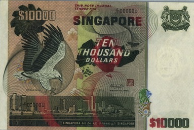 10000 Singapore Dollars banknote - Bird series