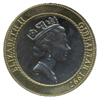 2 Gibraltar Pounds coin