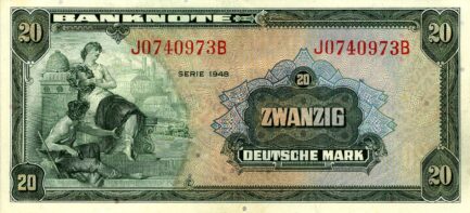 20 Deutsche Marks banknote - Bank Deutcher Länder 1948