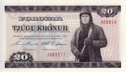 20 Faroese Kronur banknote - Shephard