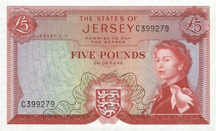 5 Jersey Pounds banknote - St. Aubin's Fort