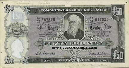 50 Australian Pounds banknote