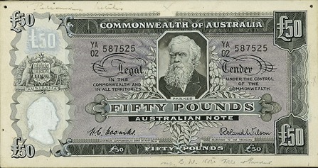 50 Australian Pounds banknote