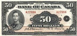 50 Canadian Dollars banknote series 1935