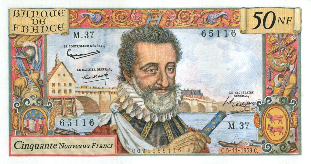 50 French Francs banknote - Henry IV