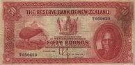 50 New Zealand Pounds banknote - Maori chief