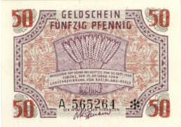 50 Pfennig banknote Germany - Rheinland-Pfalz 1947