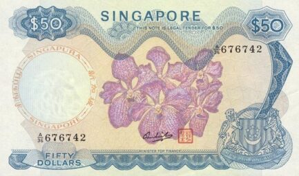50 Singapore Dollars banknote - Orchids series