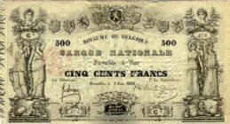 500 Belgian Francs banknote - type 1852