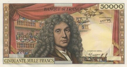 50000 French Francs banknote - Molière