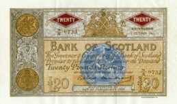 Bank of Scotland 20 Pounds banknote - 1955-1969 series