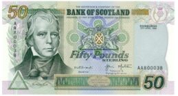 Bank of Scotland 50 Pounds banknote - 1995-2006 series