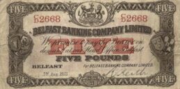 Belfast Banking Company 5 Pounds banknote