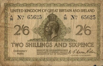 HM Treasury 2 Shillings and Sixpence banknote - King George V