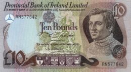 Provincial Bank of Ireland Limited 10 Pounds banknote - Young man