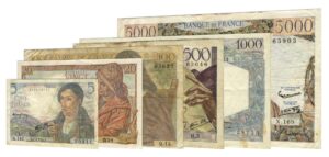 French Franc pre-1958 banknotes accepted for exchange