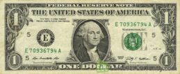 1 American Dollar banknote