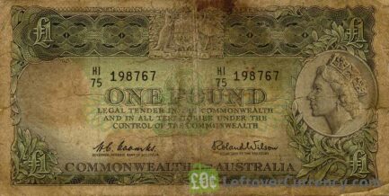 1 Australian Pound banknote (Charles Sturt)