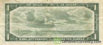 1 Canadian Dollar banknote (prairie series 1954)