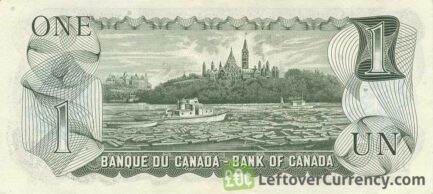 1 Canadian Dollar banknote series 1974 Scenes of Canada