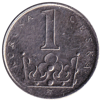 1 Czech Korun coin