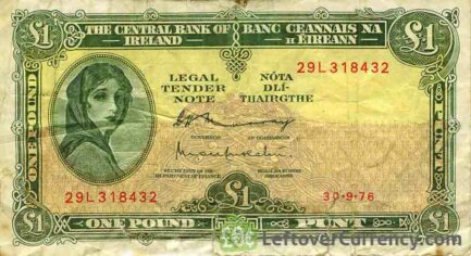 1 Irish Pound banknote (Lady Hazel Lavery)