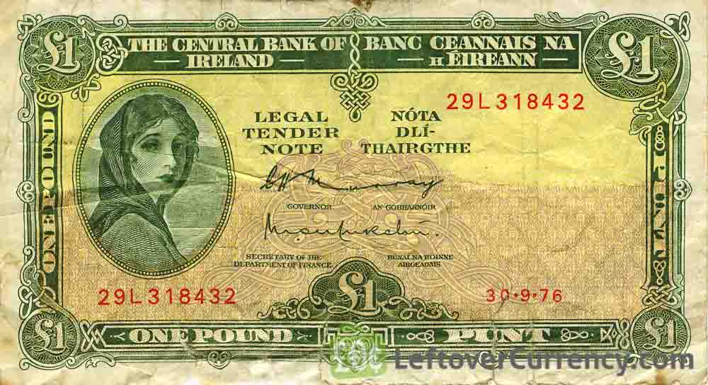 1 Irish Pound banknote (Lady Hazel Lavery)