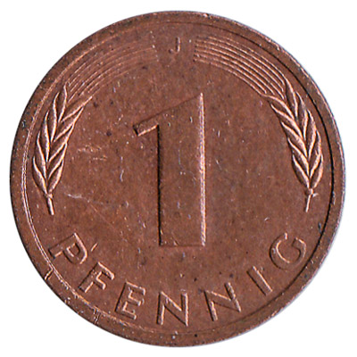 1 Pfennig coin Germany