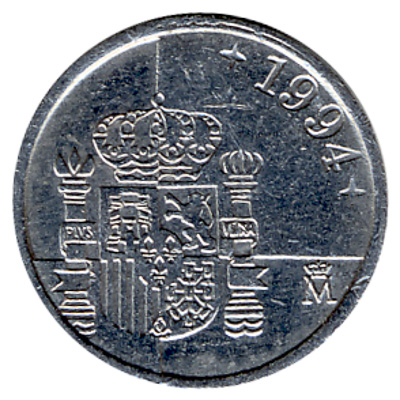 1 Spanish Peseta coin