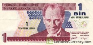 1 Turkish Lira banknote (8th emission group 2005)