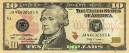 10 American Dollars banknote