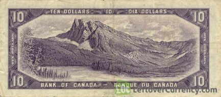 10 Canadian Dollars banknote series 1954