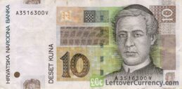 10 Croatian Kuna banknote series 2001