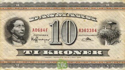 10 Danish Kroner banknote (Hans Christian Andersen)