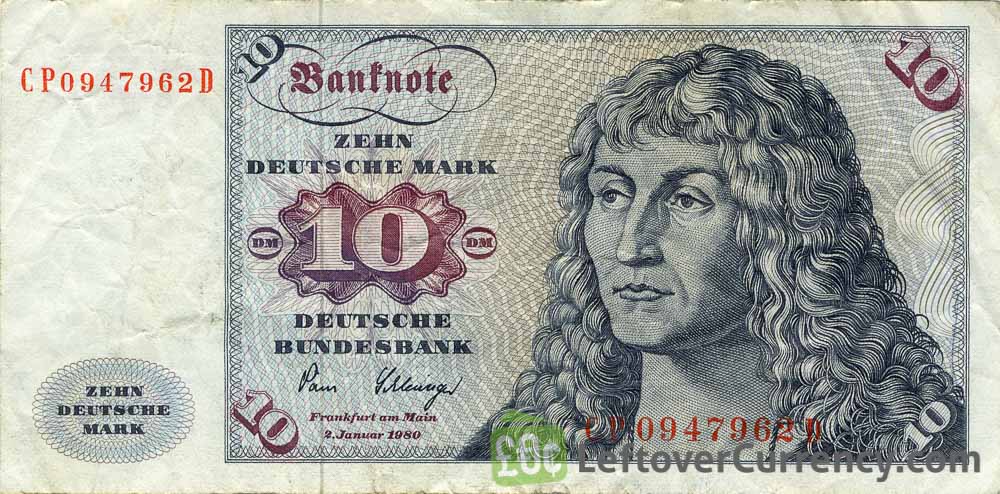 10 Deutsche Marks banknote (Sailing ship)