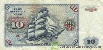 10 Deutsche Marks banknote (Sailing ship)