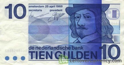 10 Dutch Guilders banknote (Frans Hals 1968)