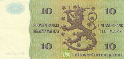 10 Finnish Markkaa banknote (Juho Kusti Paasikivi 1980)